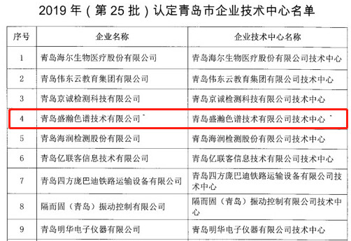 青島市企業(yè)技術(shù)中心名單公布，盛瀚榜上有名！